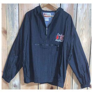 NASCAR Dale Earnhardt Black Summer Jacket, 100% Nylon Pullover, Zip-up, Medium